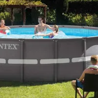 Piscină Intex 26340 47241 l/ Cu cadru/ Gray photo 4