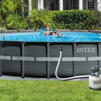 Piscină Intex 26340 47241 l/ Cu cadru/ Gray photo 5