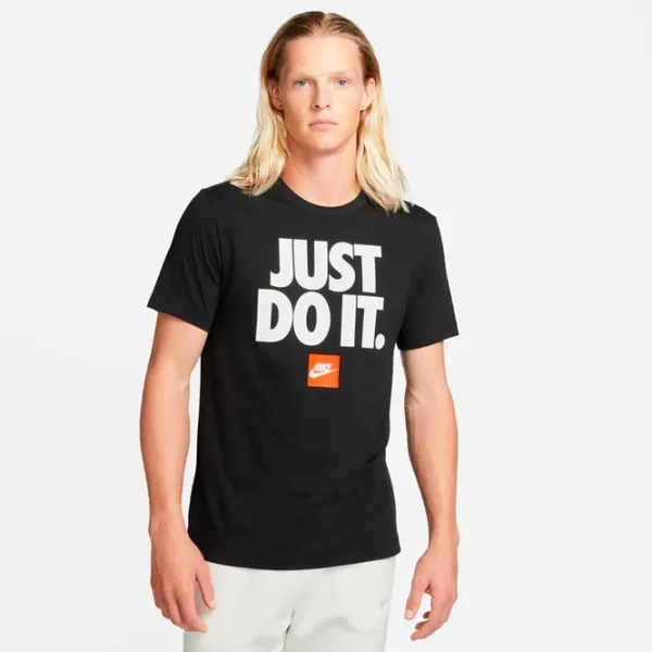 Tricou pentru bărbați Nike M Nsw Tee Fran Jdi Verbiage 100% bumbac/ Black photo 2