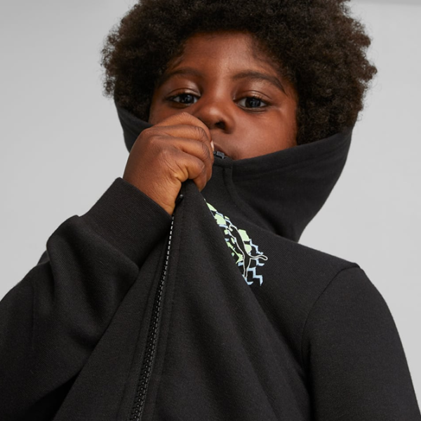 Hanorac pentru băieți Puma Ess Mix Mtch Full-Zip Hoodie Tr Black photo 4 Hanorac pentru băieți Puma Ess Mix Mtch Full-Zip Hoodie Tr Black photo 4