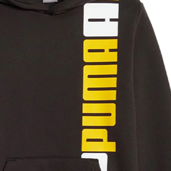 Hanorac pentru băieți Puma Ess+ Logo Lab Hoodie Fl B Black Yellow photo 2 Hanorac pentru băieți Puma Ess+ Logo Lab Hoodie Fl B Black Yellow photo 2