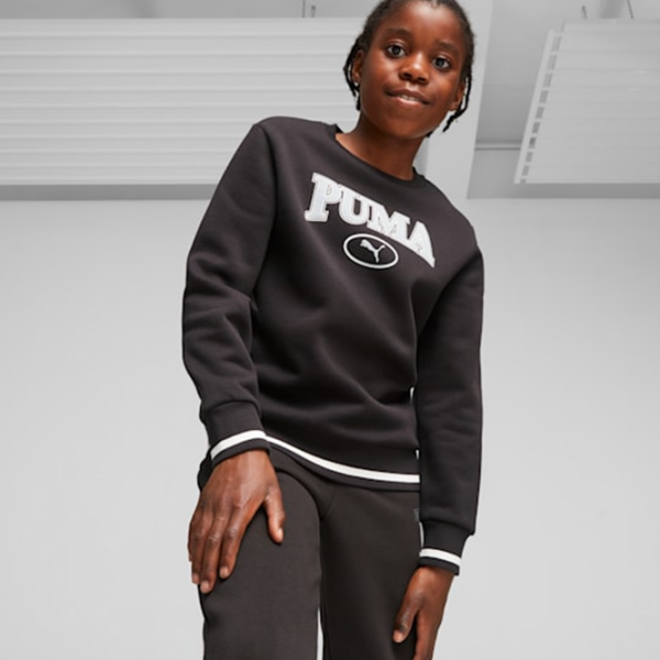 Hanorac pentru băieți Puma Puma Squad Crew Fl B Black photo 4