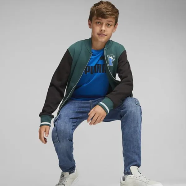 Hanorac pentru băieți Puma Squad Bomber Jacket B Malachite Green photo 3