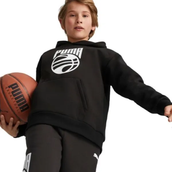 Толстовка для мальчиков Puma Basketball Hoodie B Черный photo 4