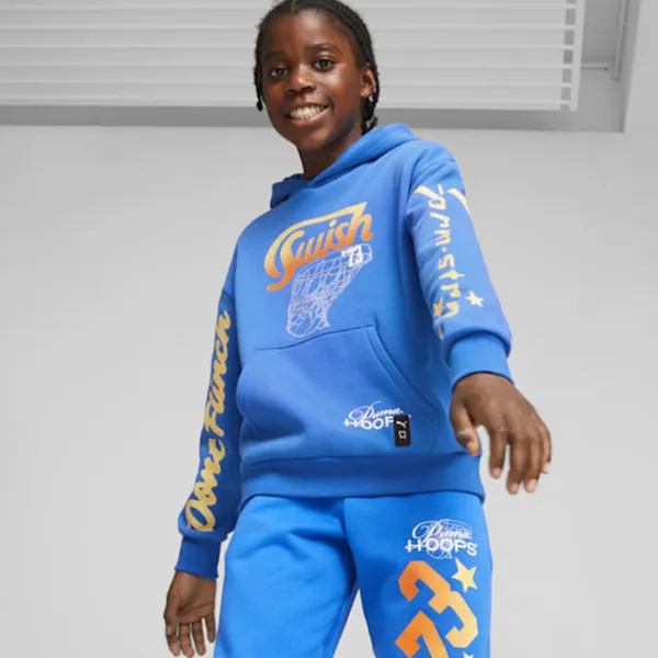 Толстовка для мальчиков Puma Basketball Swish Hoodie Fl Racing Синий photo 3 Толстовка для мальчиков Puma Basketball Swish Hoodie Fl Racing Синий photo 3