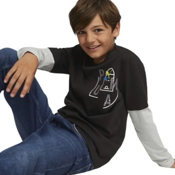 Толстовка для мальчиков Puma Classics Ftr Baller Sleeve Layering B Черный photo 3