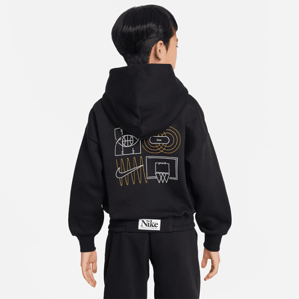 Толстовка для мальчиков Nike K Nk C.O.B. Po Hoodie S/ Черный photo 3