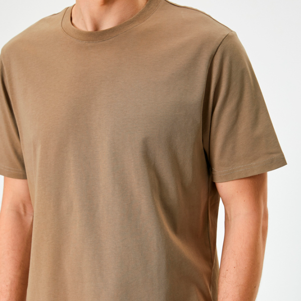 Tricou pentru bărbați Koton 4SAM10281HK 100% bumbac/ Khaki photo 5