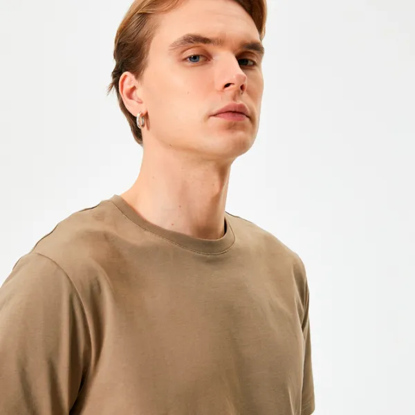 Футболка для мужчин Koton 4SAM10281HK 100% хлопок/ Хаки photo 2