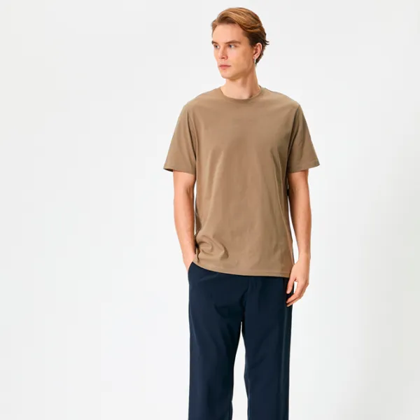 Tricou pentru bărbați Koton 4SAM10281HK 100% bumbac/ Khaki photo 3