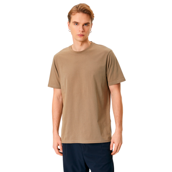 Tricou pentru bărbați Koton 4SAM10281HK 100% bumbac/ Khaki photo 6