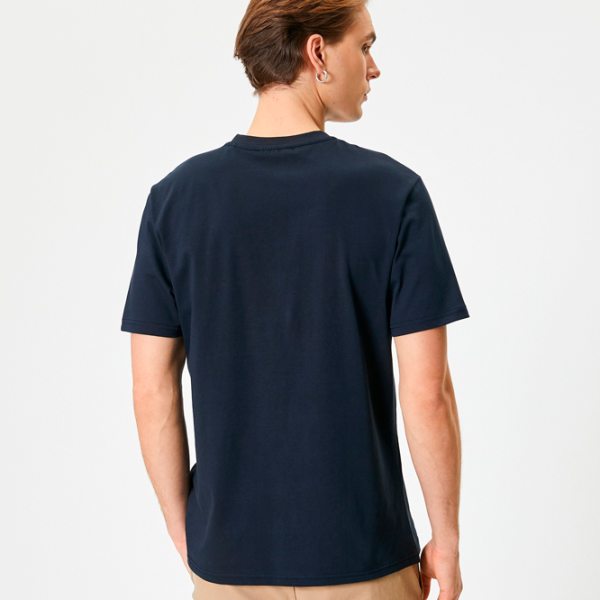 Tricou pentru bărbați Koton 4SAM10281HK 100% bumbac/ Marine Blue photo 4