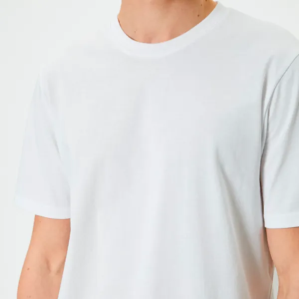 Tricou pentru bărbați Koton 4SAM10281HK 100% bumbac/ White photo 5