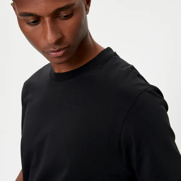 Tricou pentru bărbați Koton 4SAM10281HK 100% bumbac/ Black photo 2