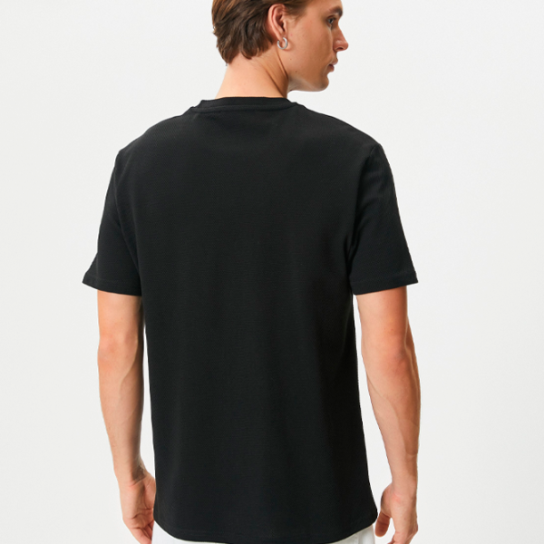 Tricou pentru bărbați Koton 4SAM10068HK 69% poliester/ Black photo 2