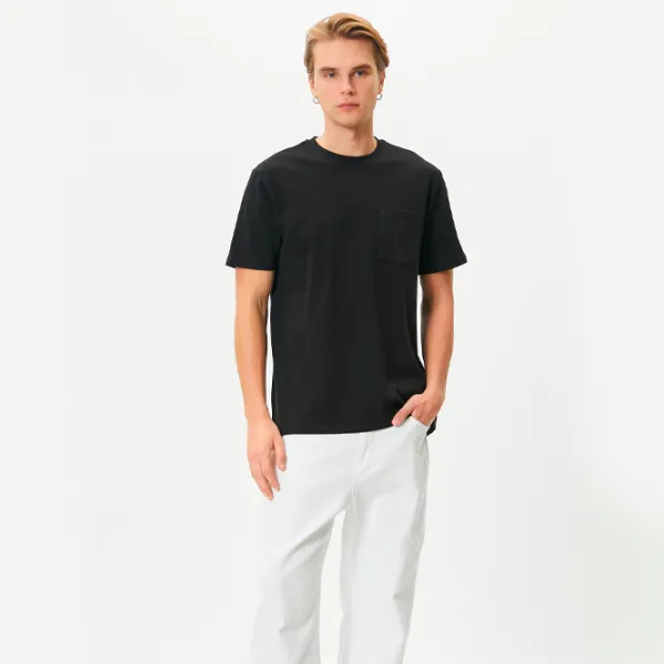 Tricou pentru bărbați Koton 4SAM10068HK 69% poliester/ Black photo 3