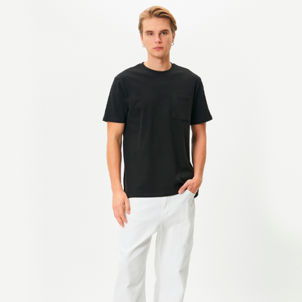 Tricou pentru bărbați Koton 4SAM10068HK 69% poliester/ Black photo 3