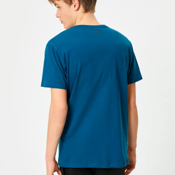 Tricou pentru bărbați Koton 4SAM10016NK 100% bumbac/ Petrol photo 2