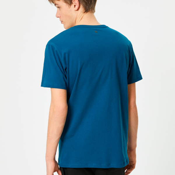 Tricou pentru bărbați Koton 4SAM10016NK 100% bumbac/ Petrol photo 2