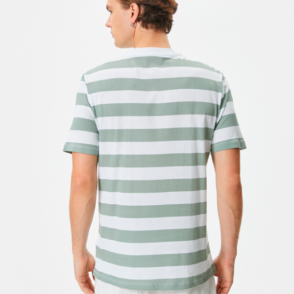 Футболка для мужчин Koton 4SAM10302HK 100% хлопок/ Green Stripe photo 2