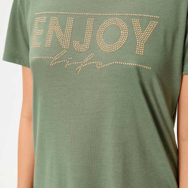 Tricou pentru femei Koton 4SAK50116EK 35% viscoză/ Khaki photo 5