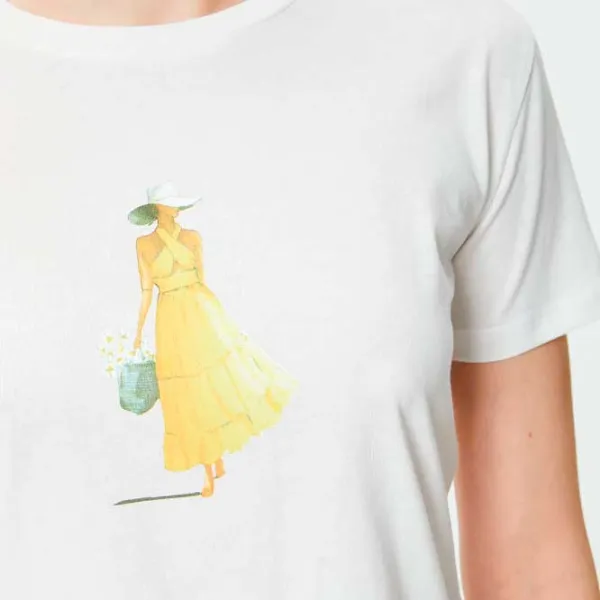 Футболка для женщин Koton 4SAK50163EK 100% хлопок/ Белый photo 5