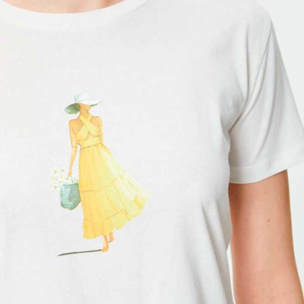 Tricou pentru femei Koton 4SAK50163EK 100% bumbac/ White photo 5