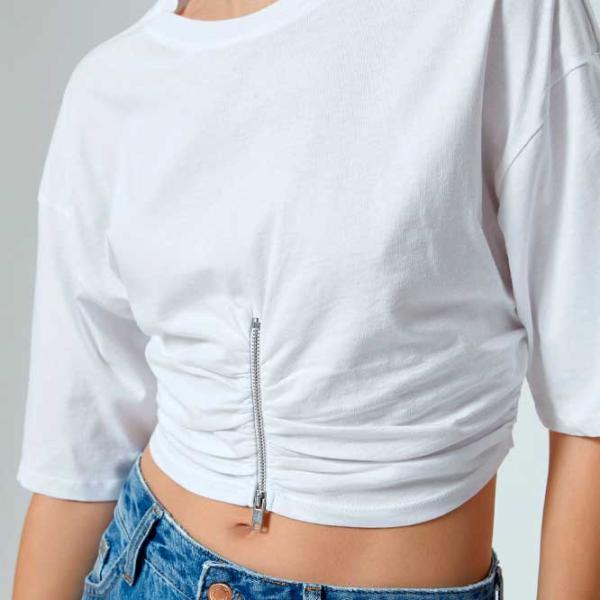 Tricou pentru femei Koton 4SAL10268IK 100% bumbac/ White photo 5