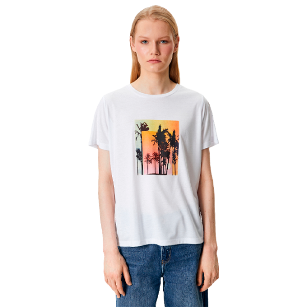 Футболка для женщин Koton 4SAK50173EK 35% вискоза/ Белый photo 2