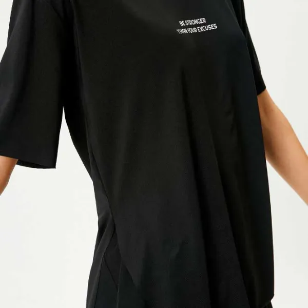 Tricou pentru femei Koton 4SAK10036NK 85% poliester/ Black photo 5