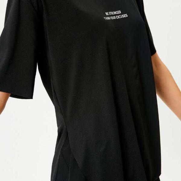 Tricou pentru femei Koton 4SAK10036NK 85% poliester/ Black photo 5