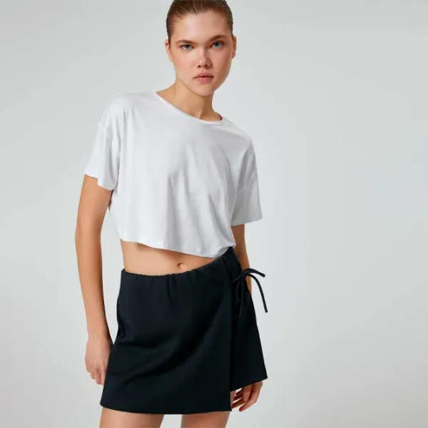 Tricou pentru femei Koton 4SAK10071NK 96% Viscoza/ White photo 2