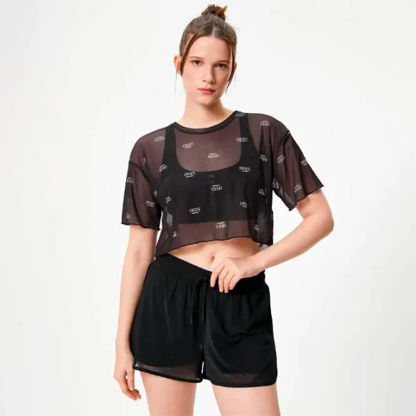 Tricou pentru femei Koton 4SAK10084NK 12% elastan/ Black photo 2