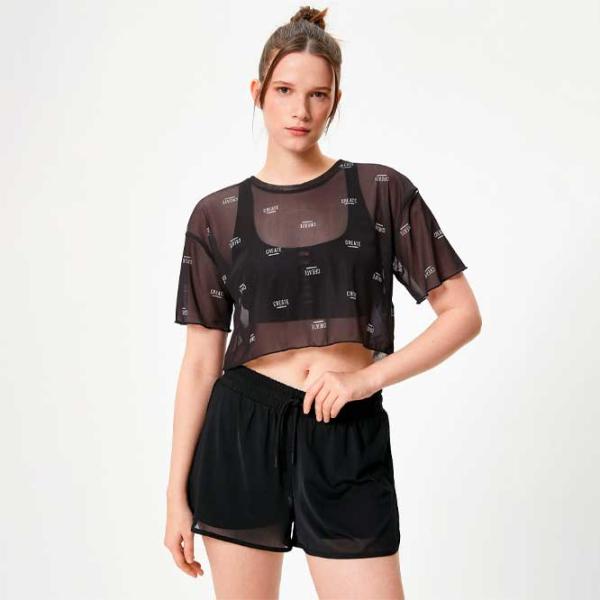 Tricou pentru femei Koton 4SAK10084NK 12% elastan/ Black photo 2