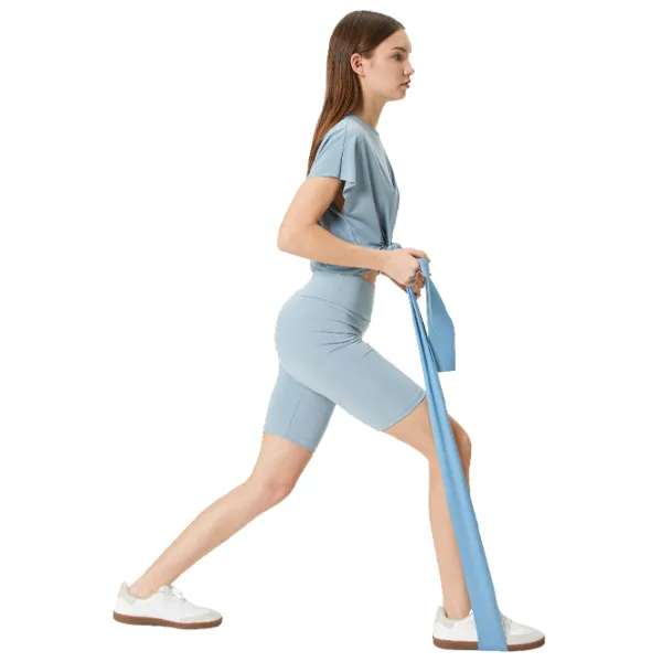 Colanți scurți sport pentru femei Koton 4SAK40134NK L/ Blue photo 4