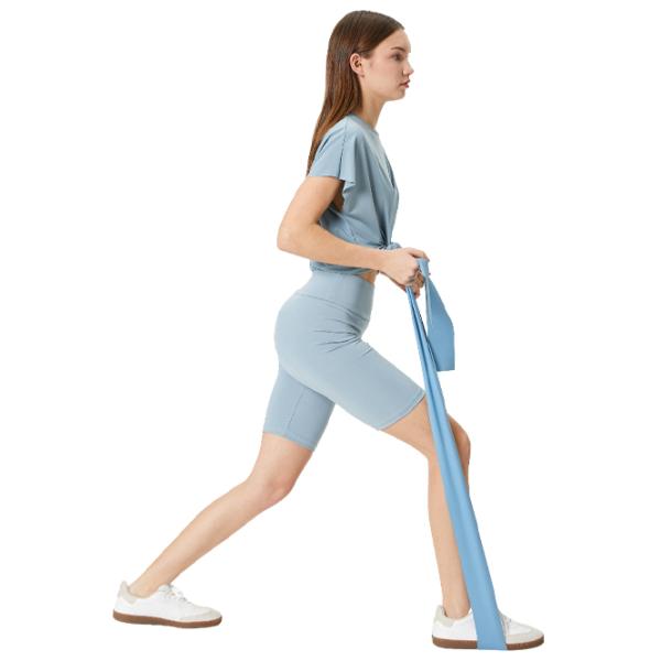 Colanți scurți sport pentru femei Koton 4SAK40134NK L/ Blue photo 4