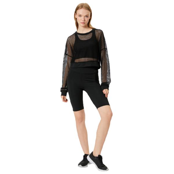 Colanți scurți sport pentru femei Koton 4SAK40066NK M/ Black photo 5