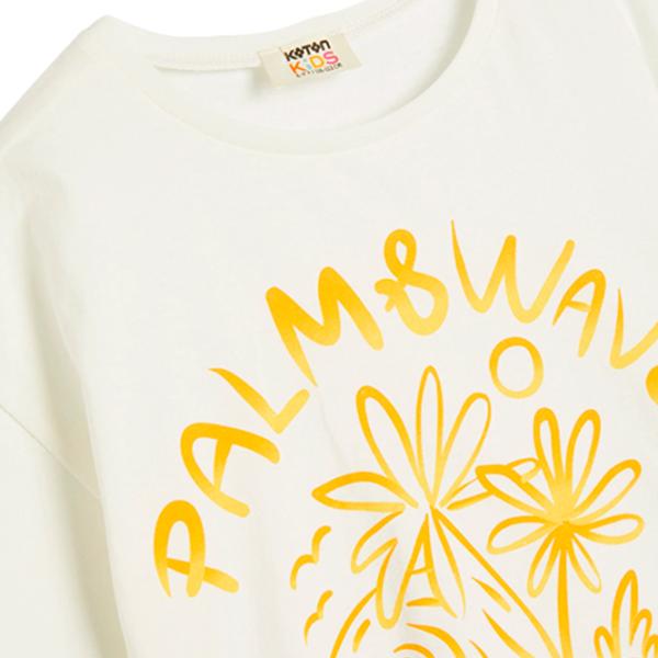 Футболка для девочек Koton 4SKG10263AK 116 - 122 см / Бежевый photo 3