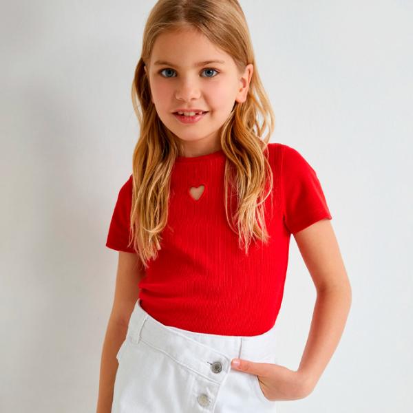 Tricou pentru fete Koton 4SKG10054AK 110 - 116 cm / Red photo 4