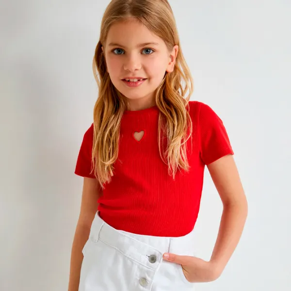 Tricou pentru fete Koton 4SKG10054AK 116 - 122 cm / Red photo 4