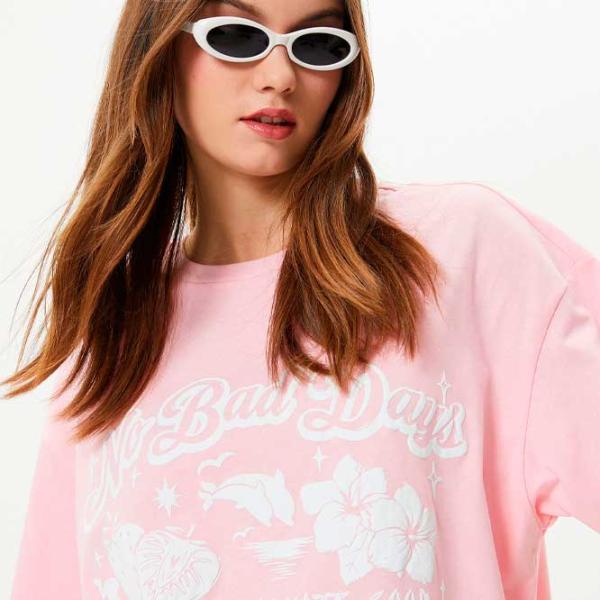 Tricou pentru femei Koton 4SAL10034IK 100% bumbac/ Pink photo 2 Tricou pentru femei Koton 4SAL10034IK 100% bumbac/ Pink photo 2