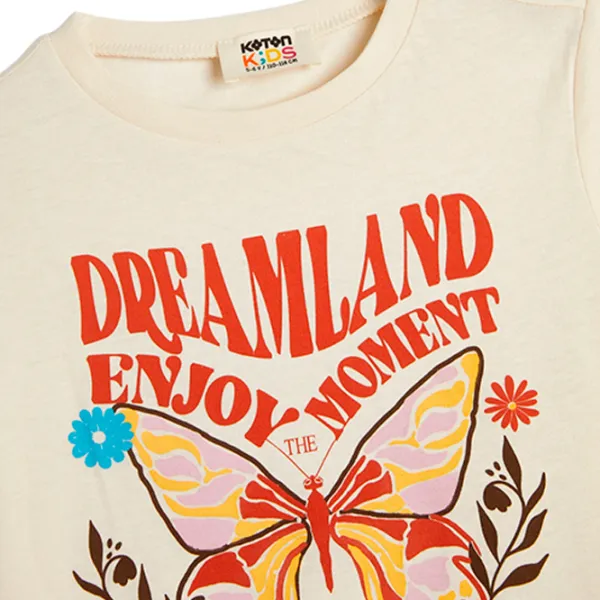 Футболка для девочек Koton 4SKG10110AK 146 - 152 см / Бежевый photo 3