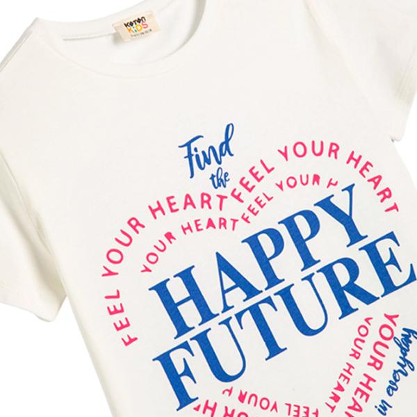 Tricou pentru fete Koton 4SKG10027AK 146 - 152 cm / Beige photo 3 Tricou pentru fete Koton 4SKG10027AK 146 - 152 cm / Beige photo 3