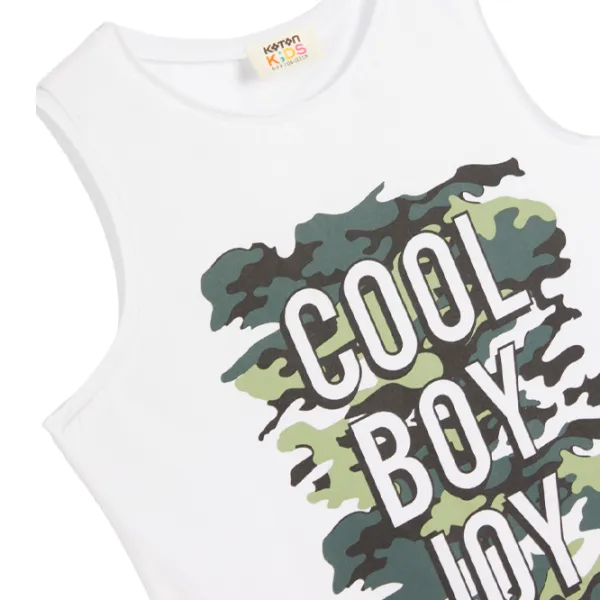 Tricou pentru băieți Koton 4SKB30010TK 116/ White photo 3