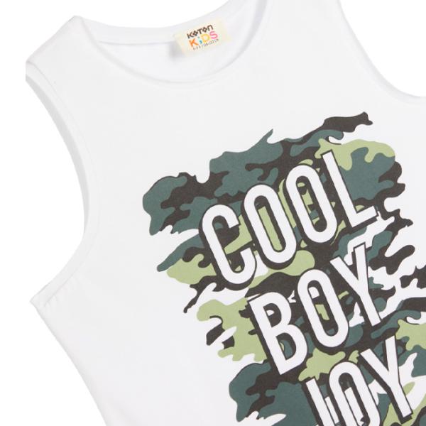 Tricou pentru băieți Koton 4SKB30010TK 116/ White photo 3