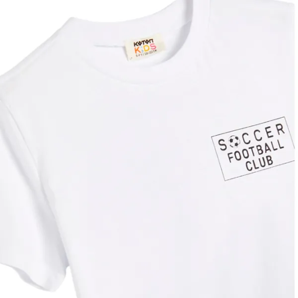 Tricou pentru băieți Koton 4SKB10320TK 140/ White photo 3