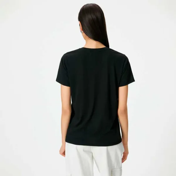 Tricou pentru femei Koton 4SAK50397EK 35% viscoză/ Black photo 4