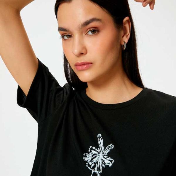 Tricou pentru femei Koton 4SAK50397EK 35% viscoză/ Black photo 3