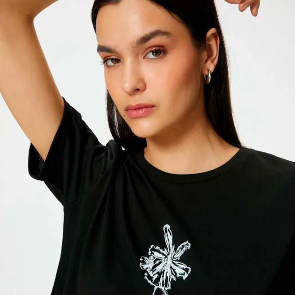 Tricou pentru femei Koton 4SAK50397EK 35% viscoză/ Black photo 3