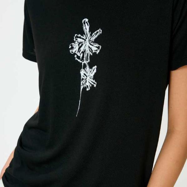 Tricou pentru femei Koton 4SAK50397EK 35% viscoză/ Black photo 5